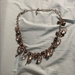 Purple and silver necklace
